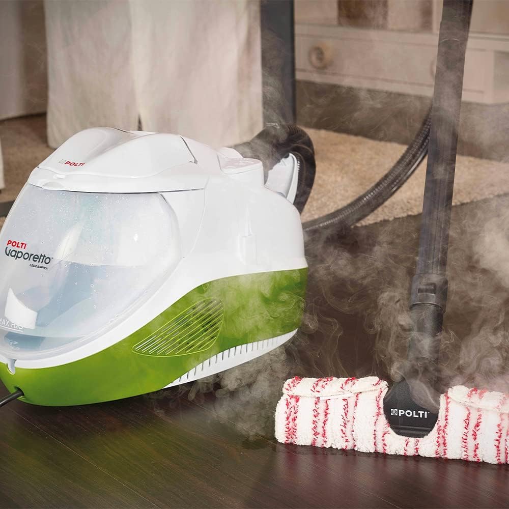 Steam cleaning a hard floor with the universal brush