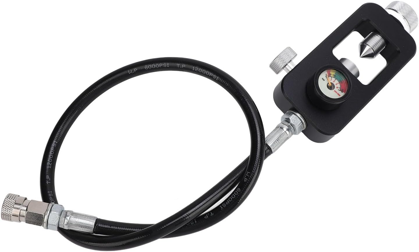 plplaaoo Scuba Tank Valve Adapter 8mm Stainless Steel Stable Underwater Refill Adapter Scuba Tank Fill Station for G5/8 Valve Diving Equipment