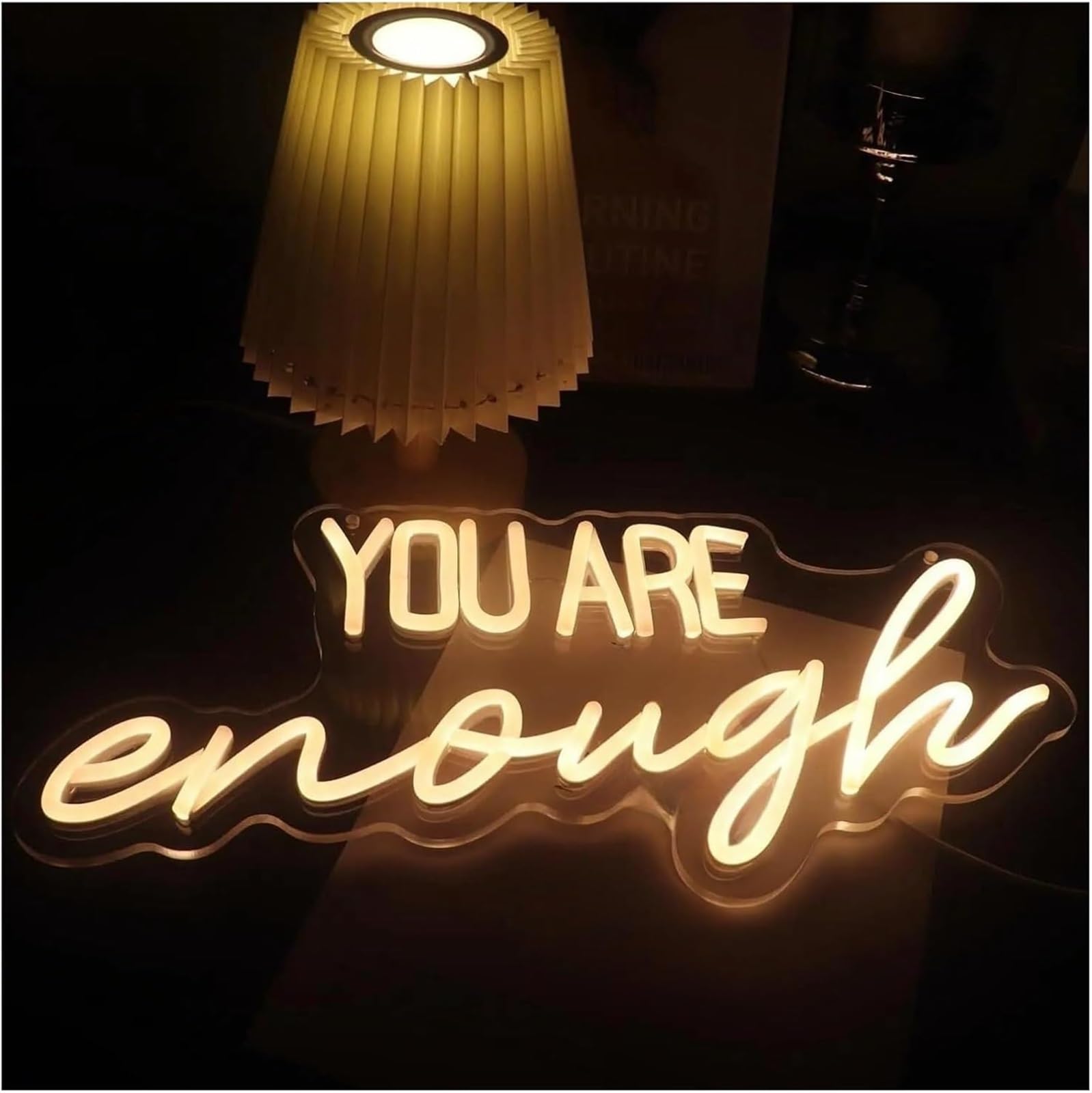 Zynther Neon lamp for neon lamp loanword You are Enough for Sign
