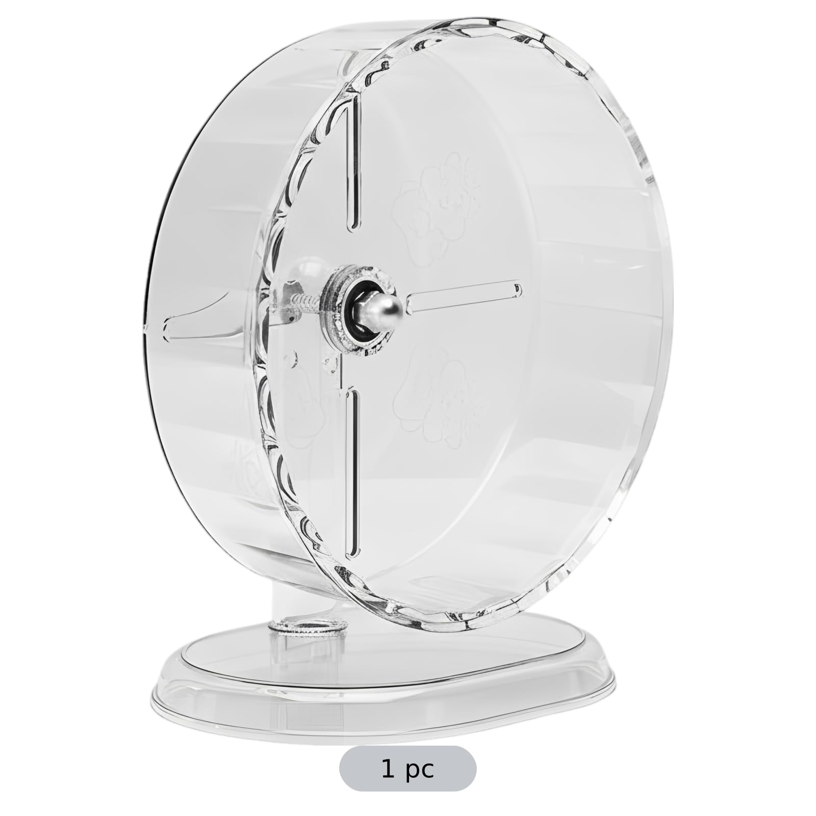 Roue de Course pour Hamster de 24 cm, avec Support, silencieuse, en Plastique Transparent, pour Hamsters syriens, Facile à Nettoyer, favorise l'exercice