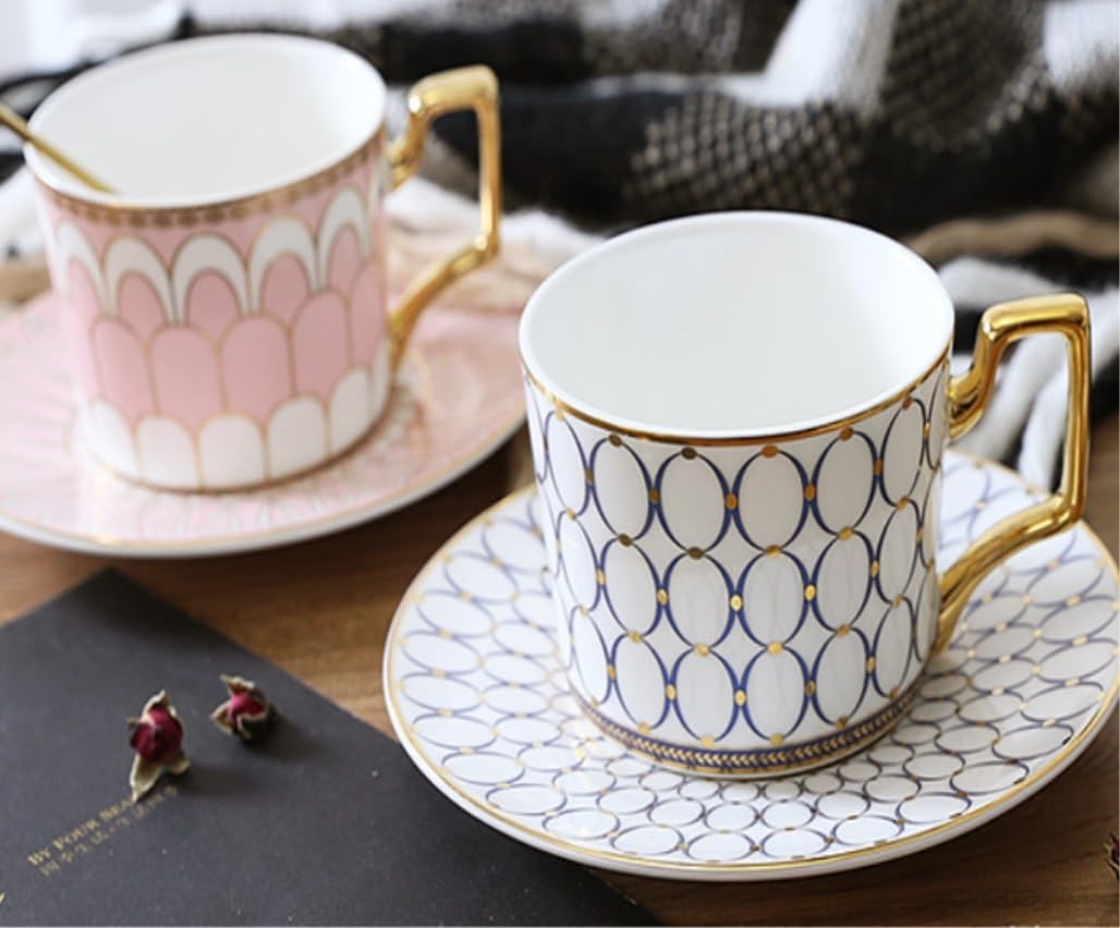 Filiżanek do Herbaty Kubki 1 Zestaw Filiżanka Do Kawy Spodków 250ml Luksusowy Kubek Ceramiczny Herbaty Cafe Espresso Cup Drinkware Mleka(A)