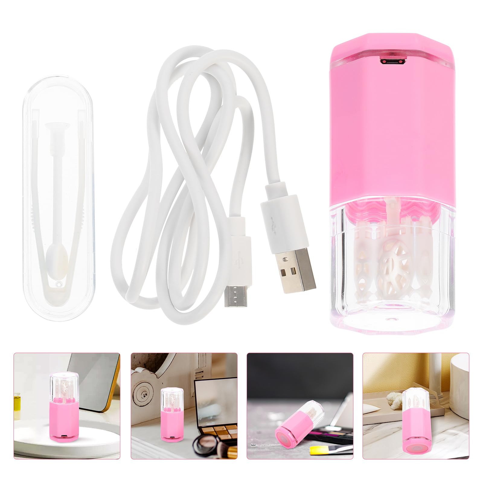 VALICLUD Pulitore Elettrico Portatile per Lenti Pulizia Rotante Automatica in Abs, Accessorio Usb, per Uso a Casa e Ufficio