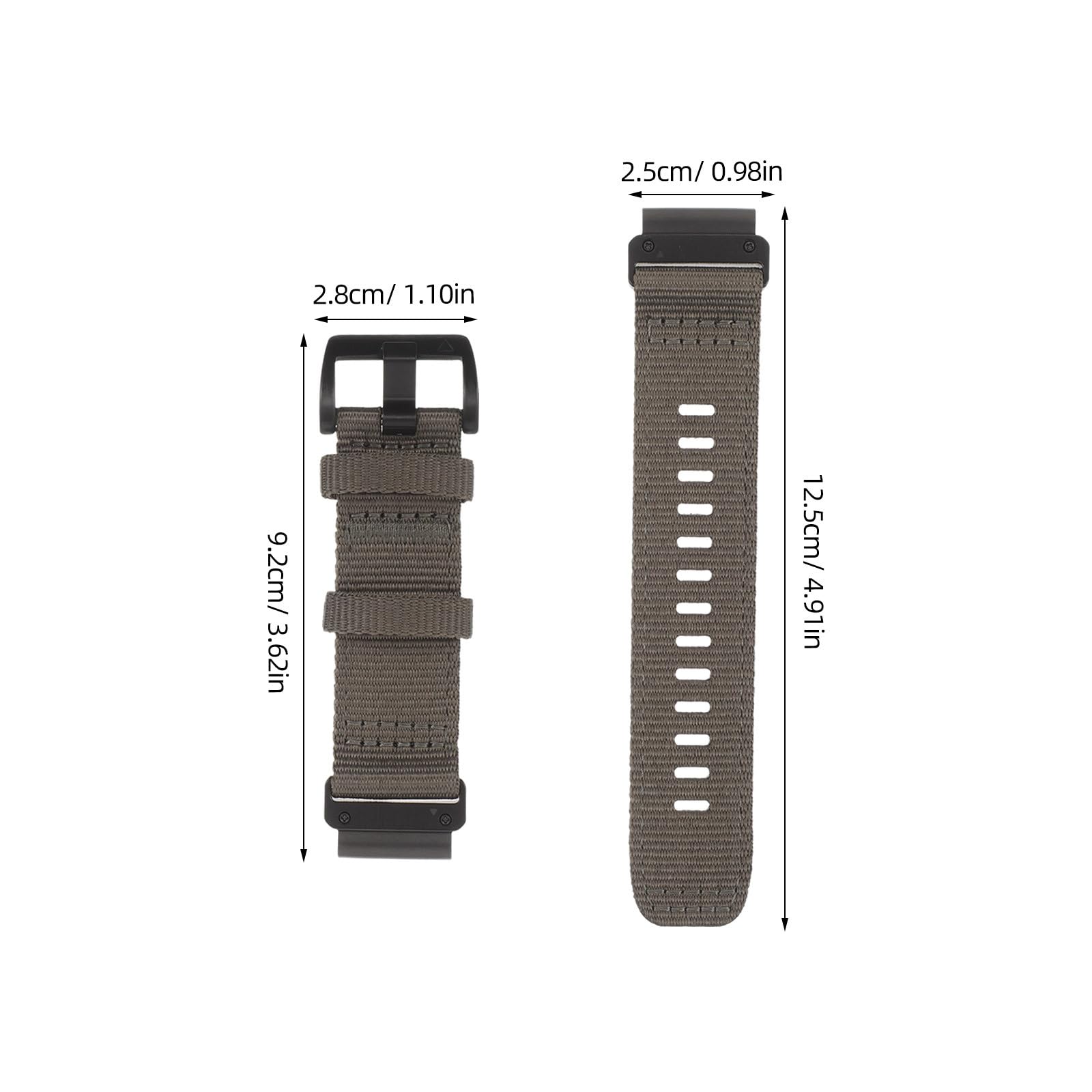 Cinturino in nylon per orologio: cinturino di ricambio a sgancio rapido per uomo e donna - cinturino decorativo casual per feste e occasioni speciali - compatibile con Garmin nero