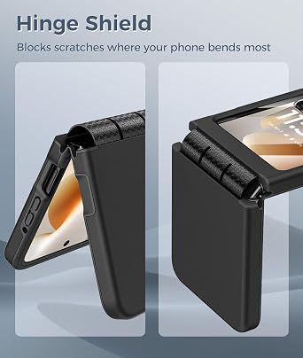 Slim for Motorola Razr 2026/2025/2024 Case with Screen Protector, Black | for Moto Razr 2026/2025/2024 Phone Case, Hinge Protection Dual-Layer Anti-Scratch Shockproof Bumper Cover