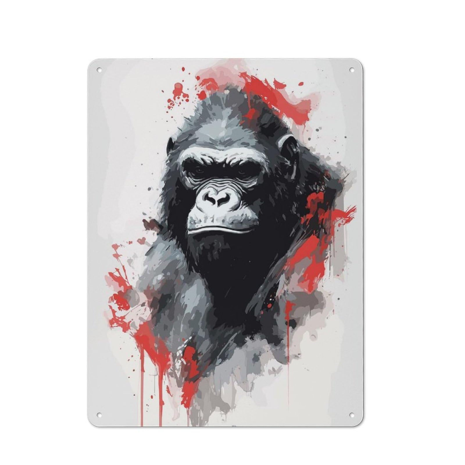 Animal Painting Retro Metal Sign 40x30cm for Garden Room Or Summerhouse, A Decorative Christmas Gift for Summerhouse Decorators