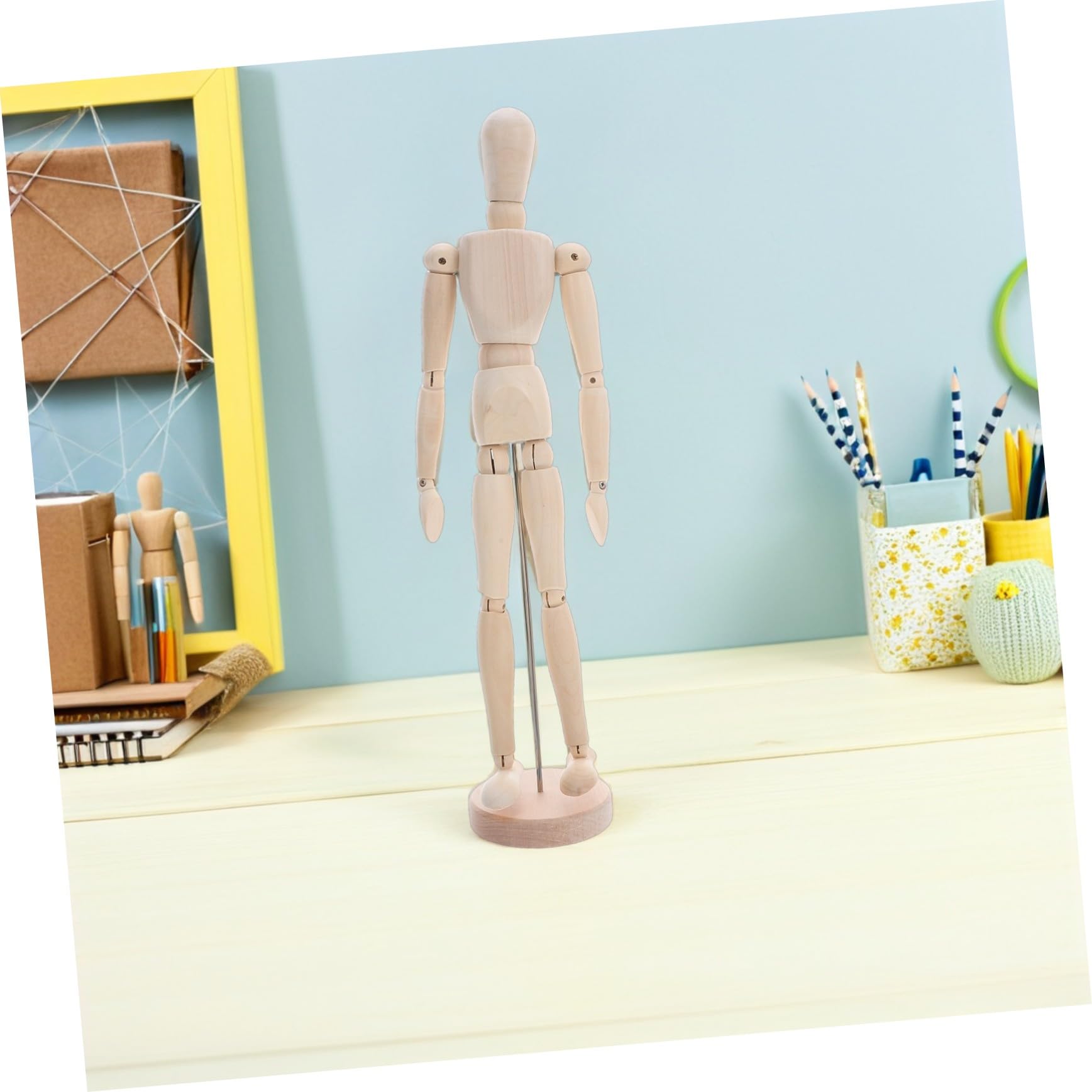 Mannequin Articulé en Bois pour Dessin, Modèle 16 Pouces, Beige