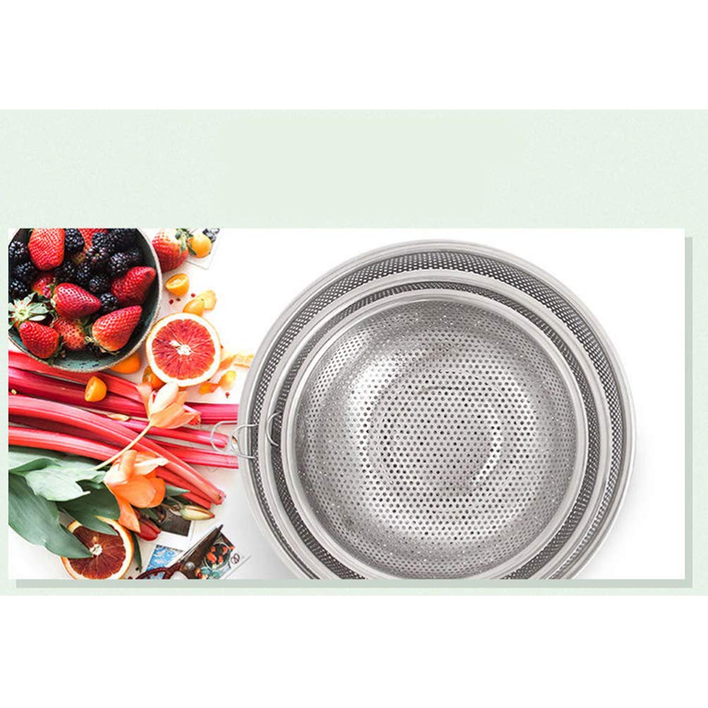 DOITOOL Fruit Basket for Kitchen Drain Basket Sink Rice Sieve Stainless Steel Easy to Use