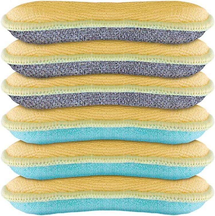 Washing Pan Scouring Pad Rag Sponge Dish Towel Wiping Cloth Fiber Three Dimensional Brush Dishwashing Block
