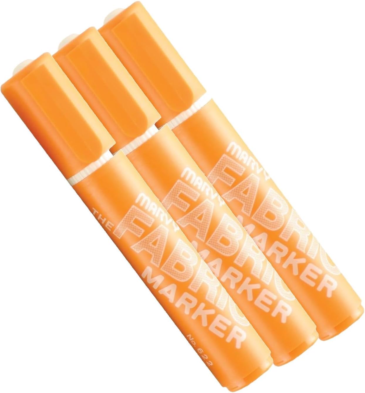 UCHIDA 622-C-7 Marvy Broad Point Fabric Marker, Orange, 1 Count (Pack of 3)
