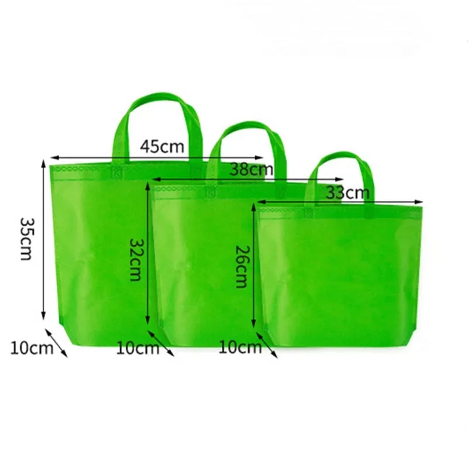 Bolsas De Tela Bolso de Compras de Tela de algodón de Lona Grande Reutilizable for Mujer, Bolso de Hombro, Estuche no Tejido, Organizador multifunción, 4 Uds.(Dark Green,36x45cm)