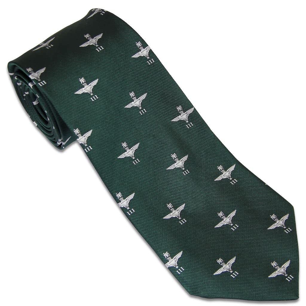The Regimental Shop Men's Green/Silver 3 Parachute Regit Silk Regital Tie