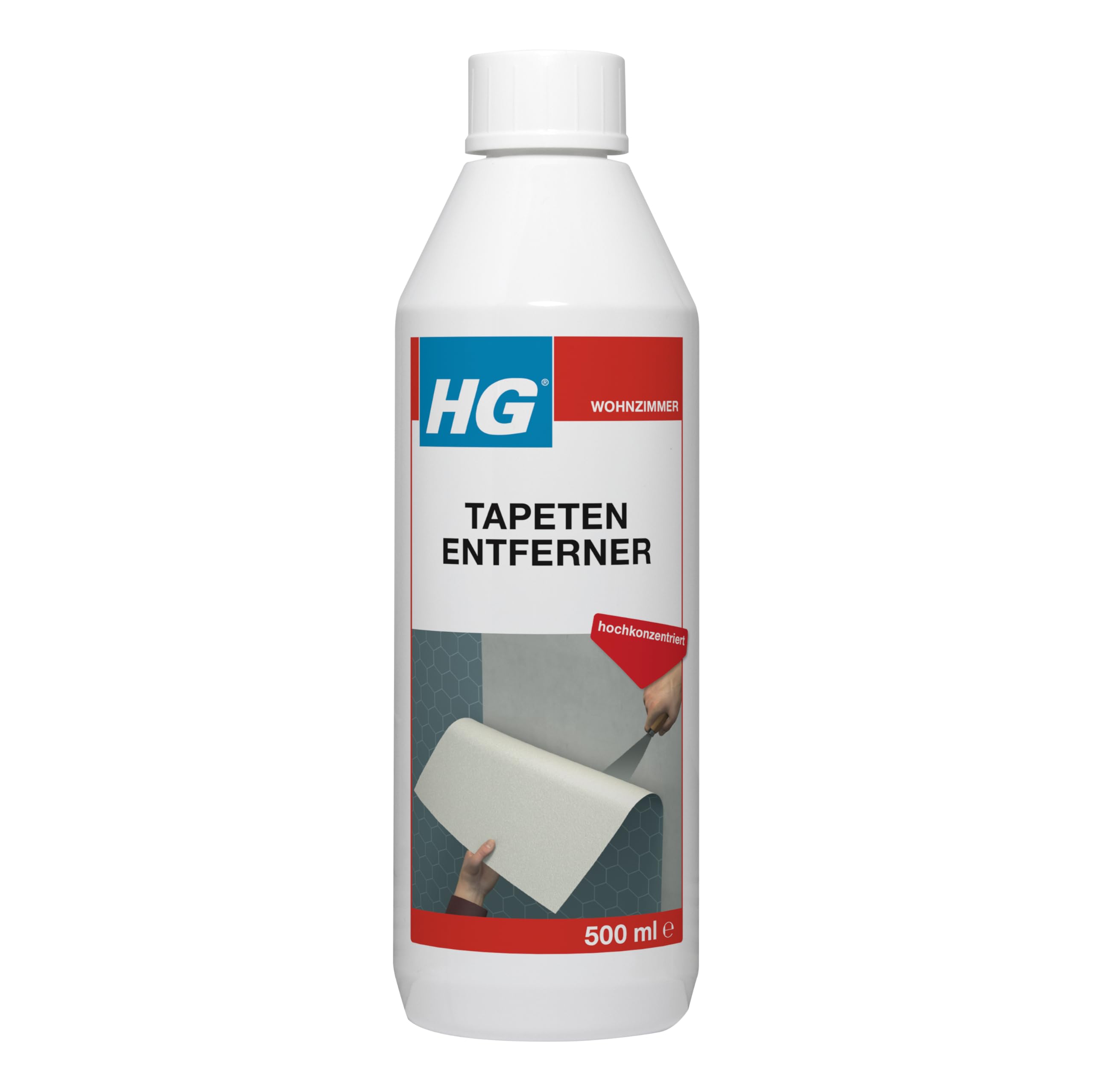 Hg White Wallpaper Remover, Concentrate For Solving Wallpaper Glue Of All Types, Removes Wallpaper Without Steams, Suitable For All Types Of Wallpaper, 500 Ml (308050106)