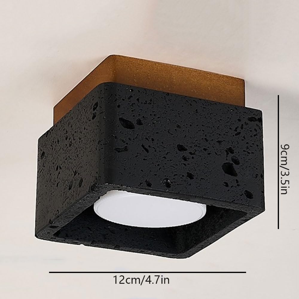 Lámpara De Techo Retro Para Pasillo, Lámpara De Techo Para Vestidor, Iluminación De Techo De Travertino Negro De Diseño Para Recibidor, Luces De Superficie Para Balcón, Para Isla Y Dormitorio