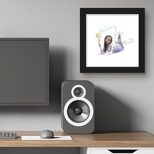 Miniatura 5 de Trends International Gallery Pops Disney Wish - Póster de pared de Asha y Star City of Lights, 12.00 x 12.00 pulgadas, versión de marco negro