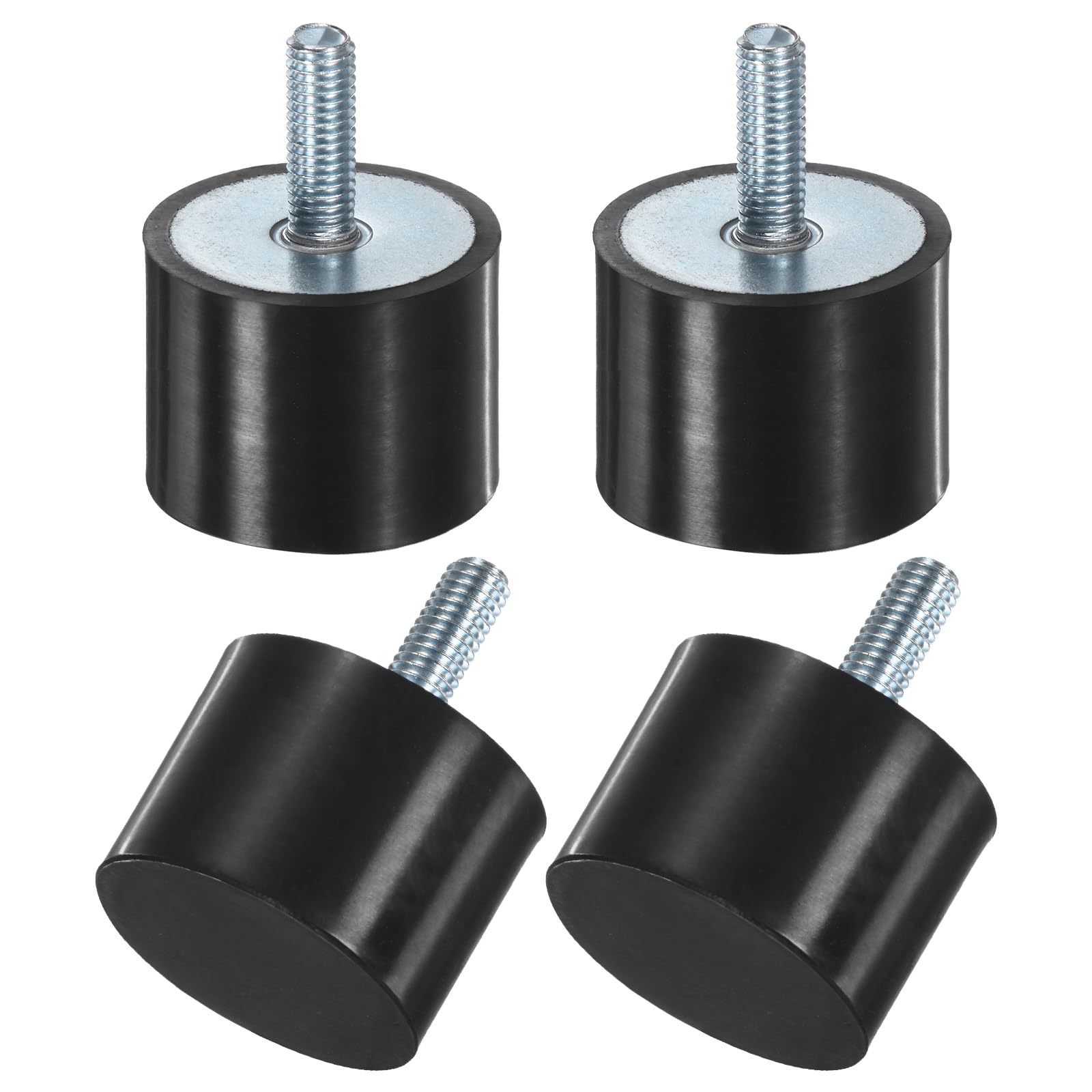 Photo 1 of M METERXITY 4-Pack Rubber Mounts D40mmxH30mm Male Vibration Isolators Cylindrical Shock Absorber W M8 x 23mm Studs for Air Compressor/Car/Pump/Boat/Garage Motor/Bobbins Rubber Isolators
