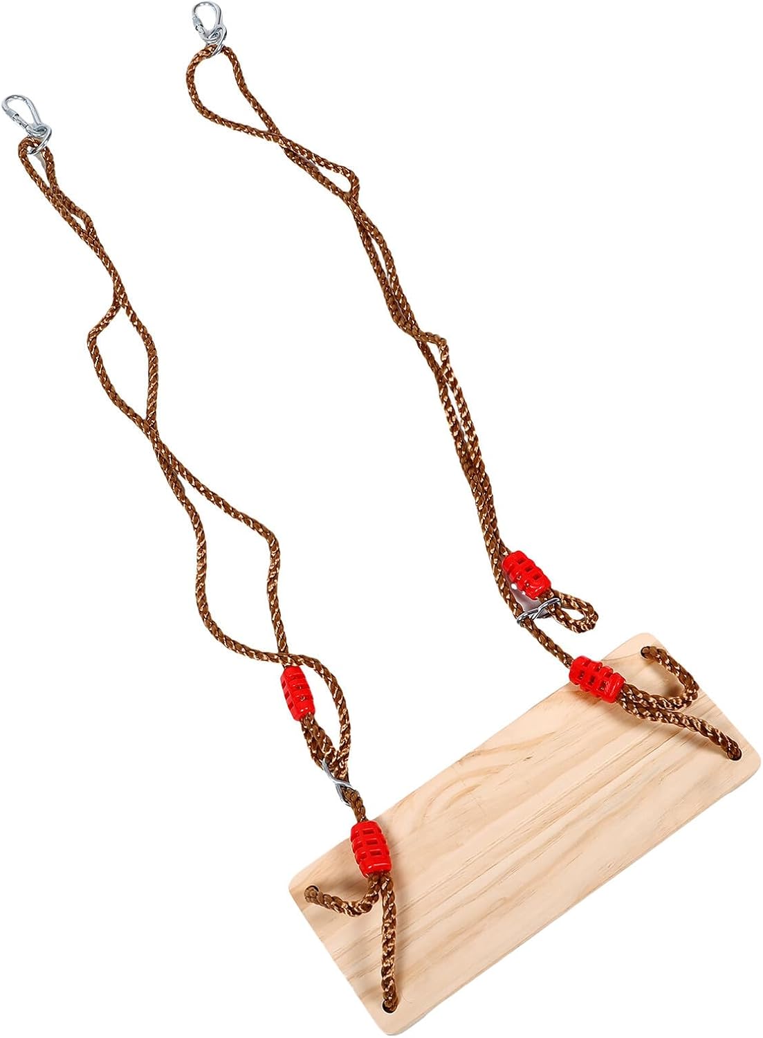 BESTonZON Wooden Swing Seat Small Flat Board Hanging Swing Chair for Indoor Outdoor Backyard Play and Babies