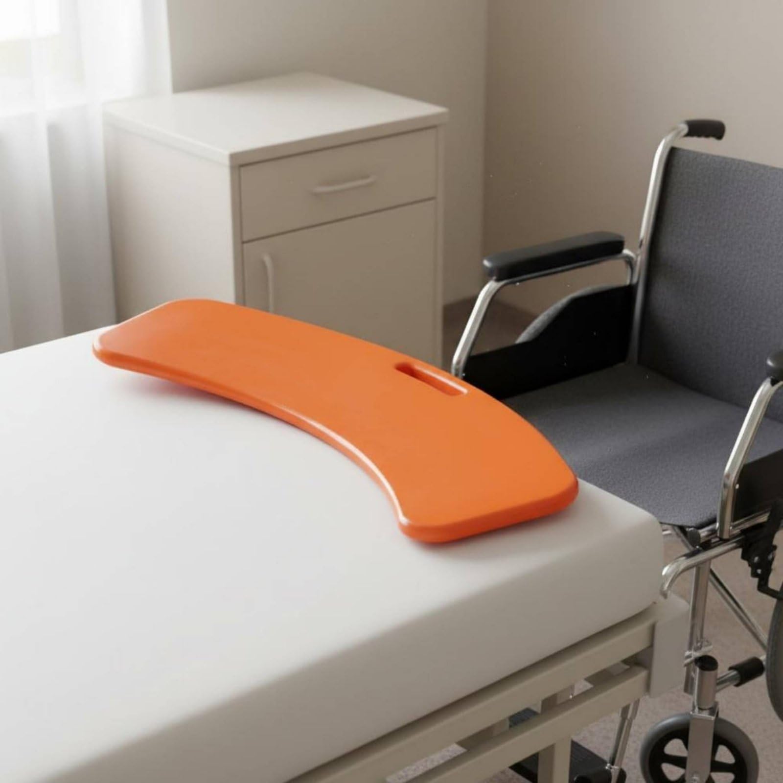 Qianly Planche de Transfert Antidérapante Antidérapant Planche de Transfert Incurvée Haute Résistance Matériel Médical pour Personnes Handicapées, Bleu Foncé