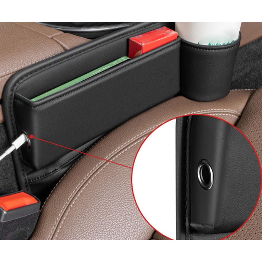 Organizer Autositz LüCken Für Fiesta MK6 2002-2012, Aufbewahrungsbox Autositze Lücken Gap Storage Box Auto Seitentaschen Handys Geldbörse,H