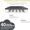 YAWN AIR Self-Inflating Airbed King Size - Great Guest Bed, Camping Mattress - Built-in Pump & Headboard - Grey Fabric Material - Available in UK Single, Double and King