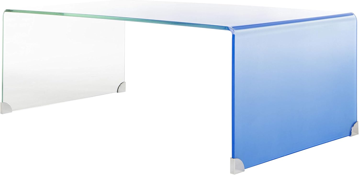 Safavieh Home Crysta Clear and Blue Ombre Glass Coffee Table