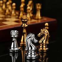 Vista 1 de Weighted Metal Chess Pieces 2.6 Inch King Extra Queens Chess Pieces Only, No Board