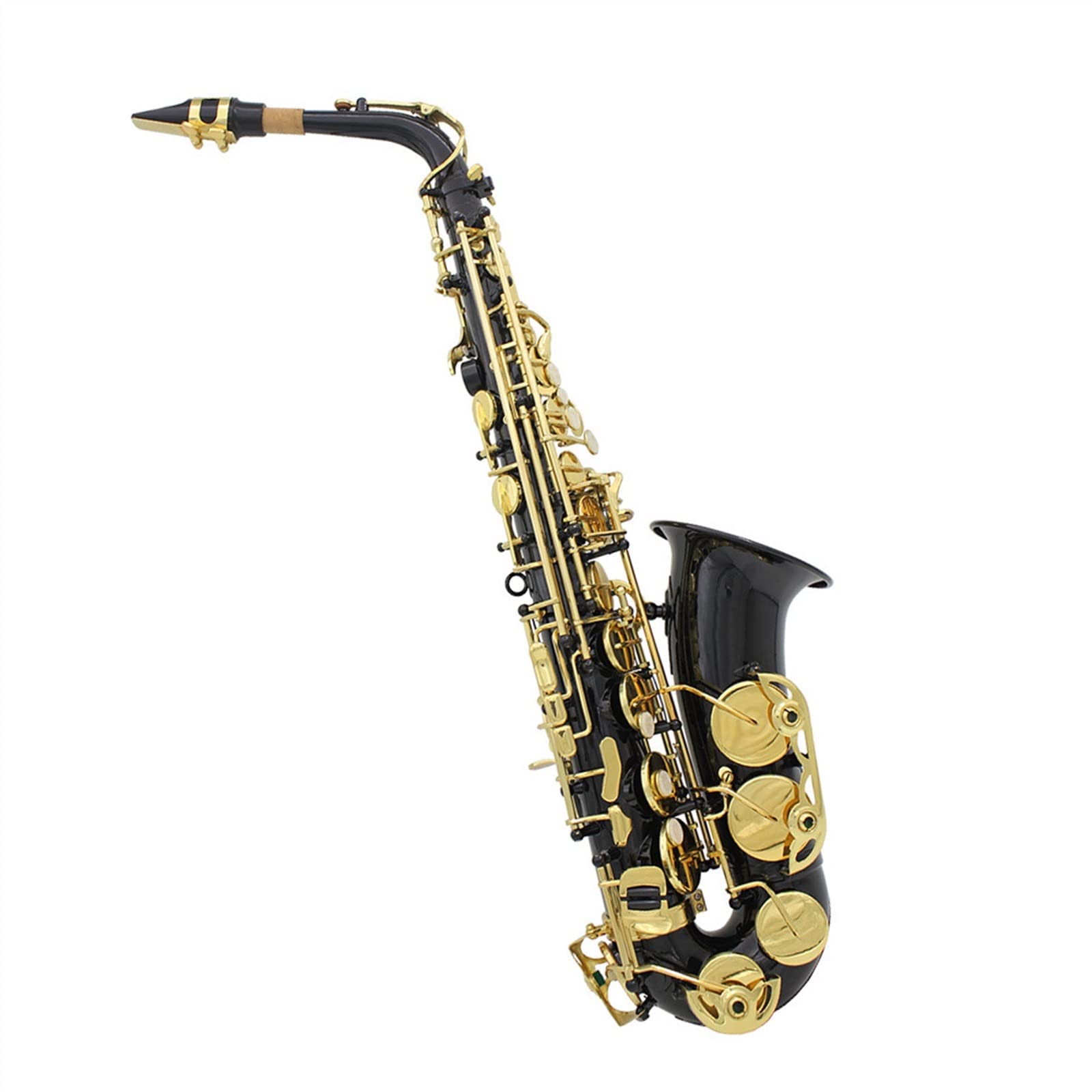 Muurdecoratie Glimmende saxofoon voor een witte achtergrond - 120x180