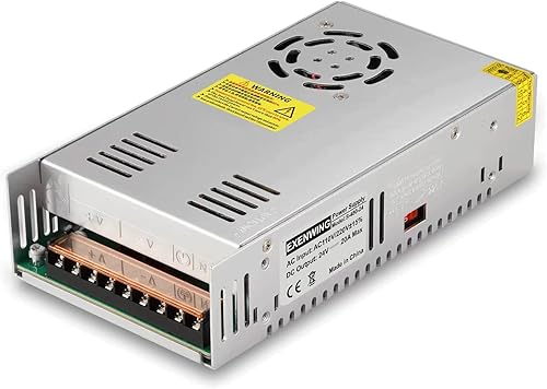 Fuente de alimentación conmutada de 24 V CC 480 vatios, 110 V220 V CA a 24 V CC 20 A, adaptador de convertidor de voltaje universal regulado para