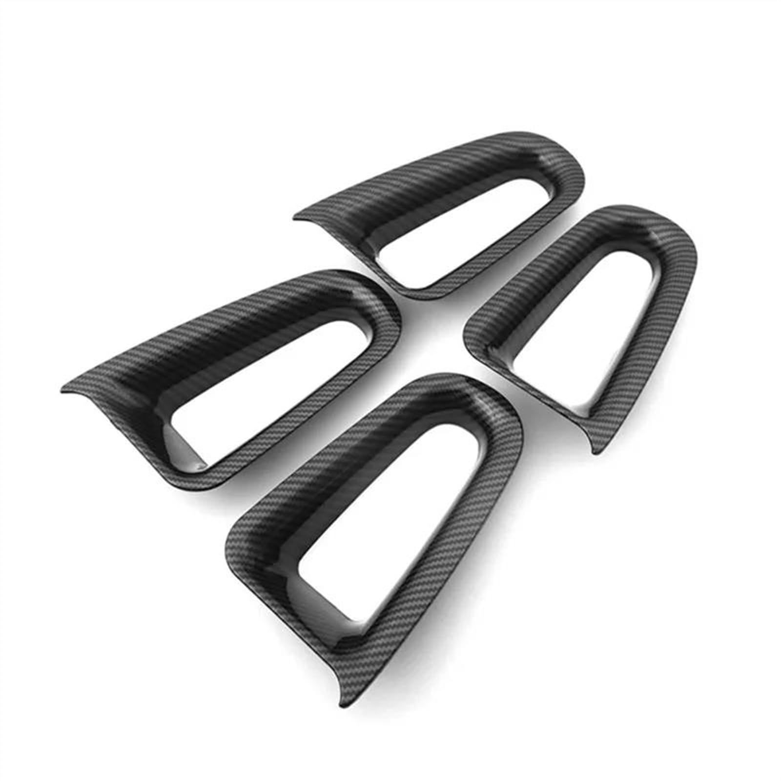 PIWINE Carbon Fiber Color Doorknob Frame Decoration for Benz W177 C118 CLA A Class Interior Armrest Door Handle Cover Trim(Door Handle Frame)