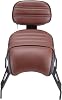 Motorcycle seat Passenger Seat Backrest Compatible with Indian Scout Bobber 2018-2024 Replace OEM Number: 2882853-VBA (Brown)