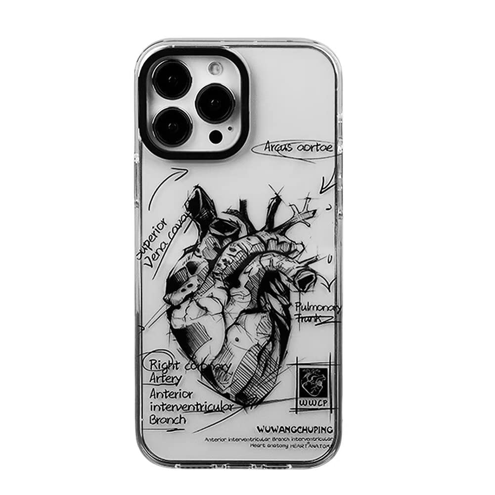 Amazon.co.jp: sosocase 【心臓 サンプル図 携帯ケース】 iphone14 Pro