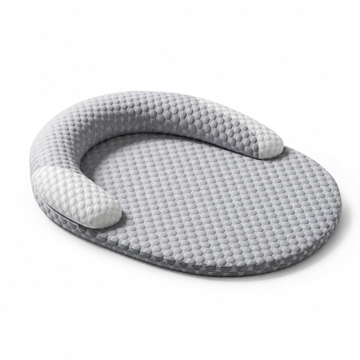Pet Cooling Mat with Removable Pillow, Cool Breathable Washable Dog Beds for Small Medium Large Cats, Non-Slip Summer Sleeping Pad 60x45cm(2XL)
