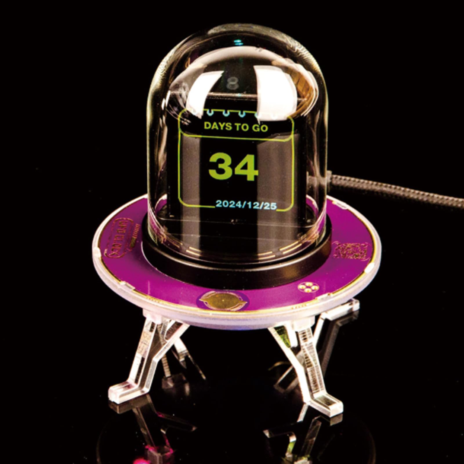 Orologio digitale retrò Nixies Tube con schermo IPSS in tempo reale dei prezzi dell'oro e RGBS effetti di illuminazione ambientale, analogico/digitale ibrido orologio da scrivania