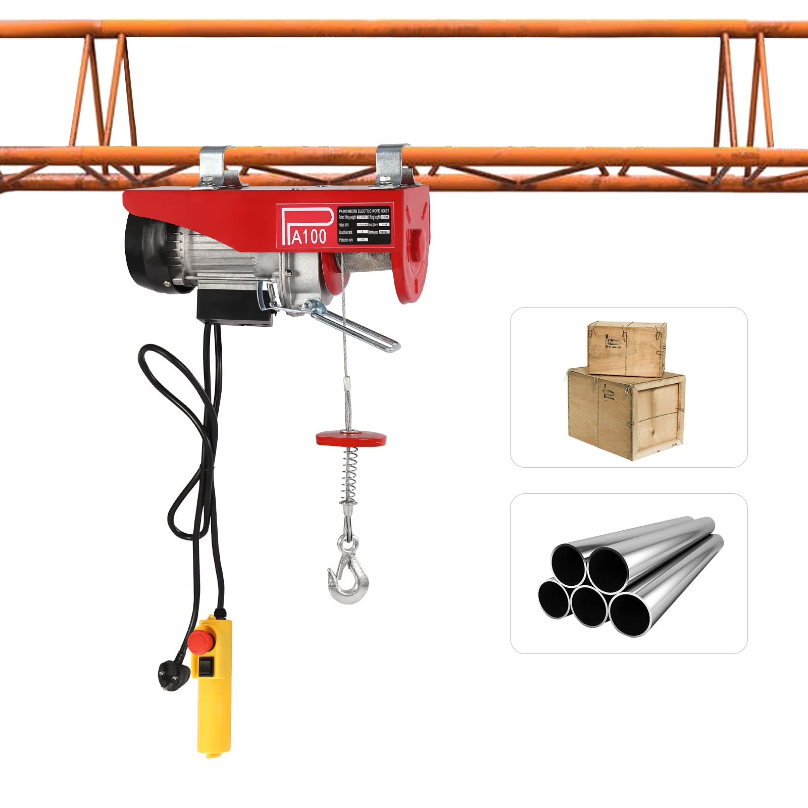 Buy Electric Hoist 480W Electric Lift 100Kg With 2 Slings 220V Electric