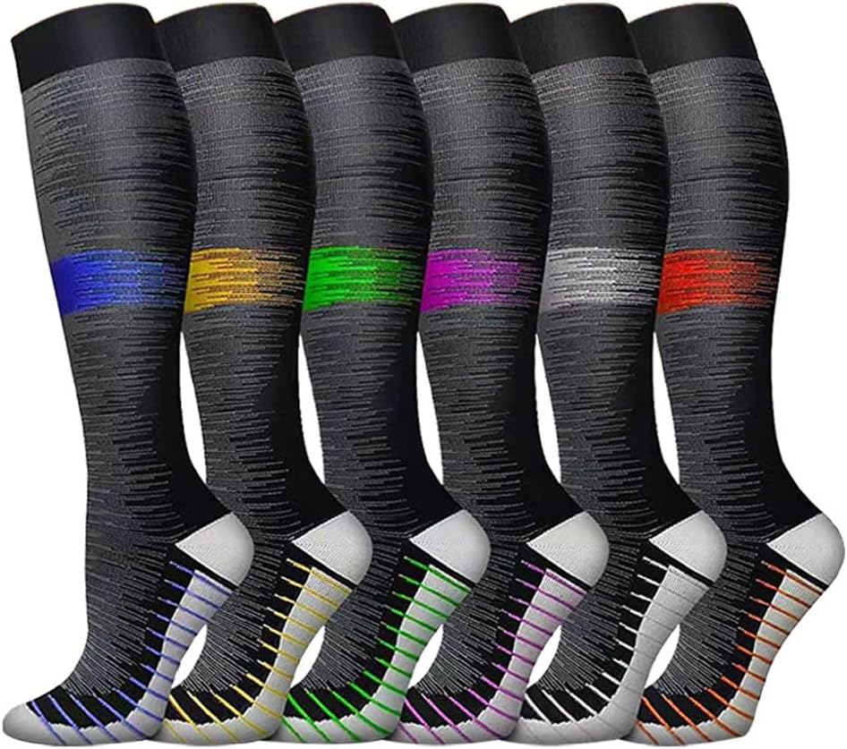 Running Fitness Stretch Socks Striped Decorative Pressure Sports Stockings