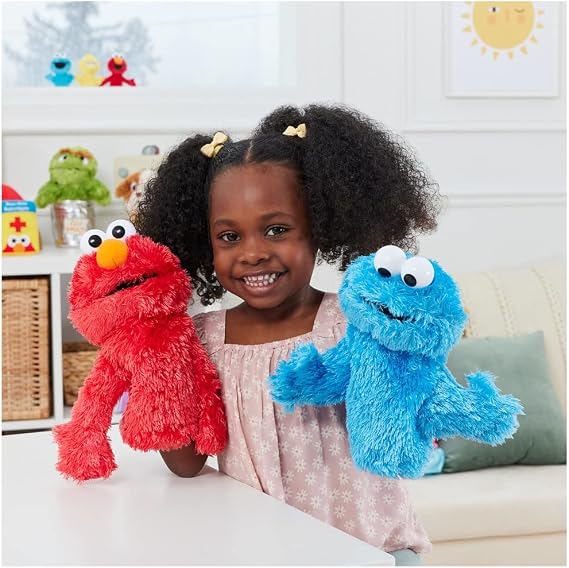 GUND Sesame Street Official Cookie Monster Muppet Plush Hand Puppet, Premium Plush Toy for Ages 1 & Up, Blue, 11