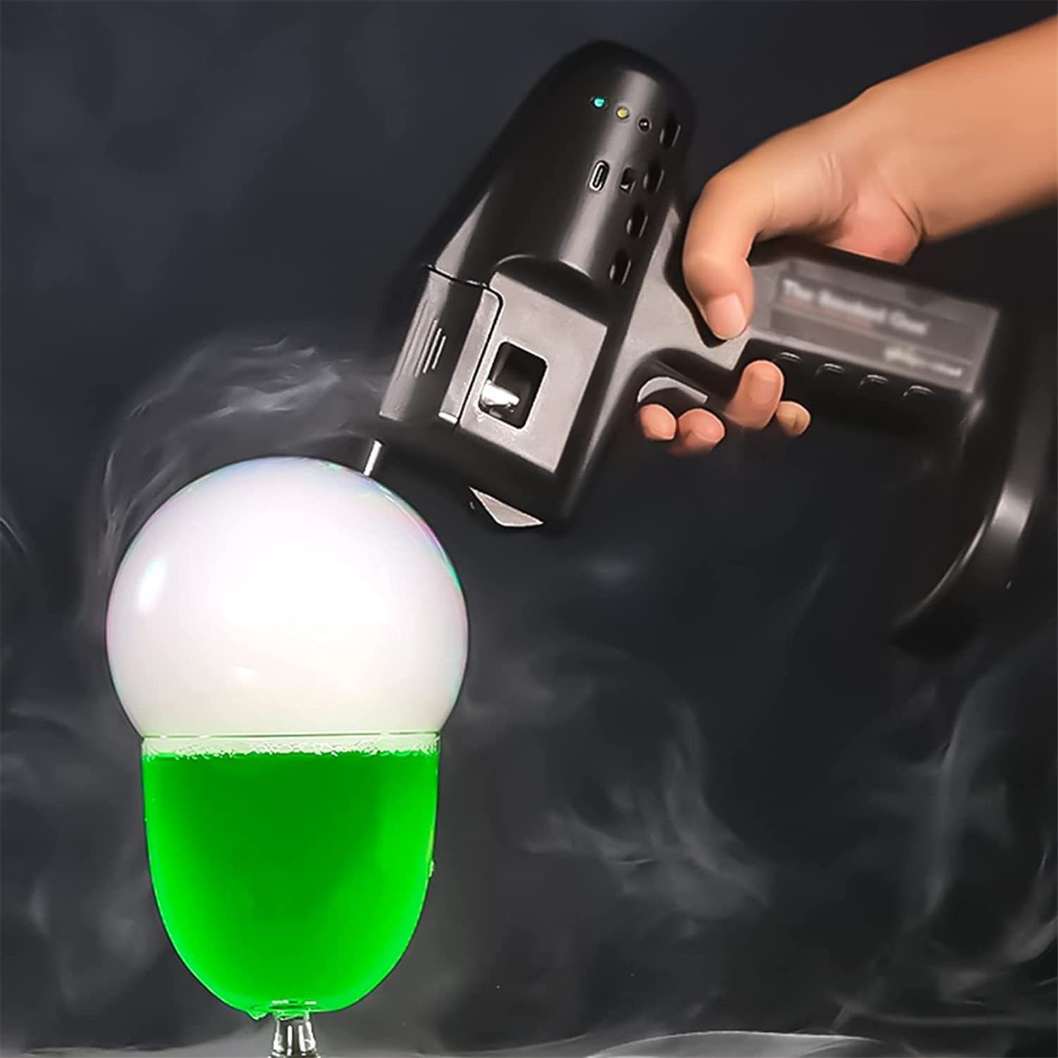 Smoke Bubble Gun, Cocktail Bubble Maker Kit with Accessories Portable Handheld Smoking Gun for Meat, Sous Vide, Cocktail Drinks and Cheese