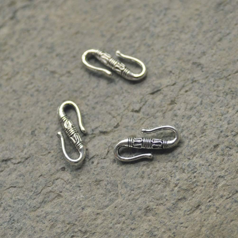 EXCEART Retro Alloy S Hook Clasps for Jewelry Making Antique Silver Toggle Clasps Connectors for Bracelets and Necklaces 2.2 Inch Jewelry Findings - Image 5