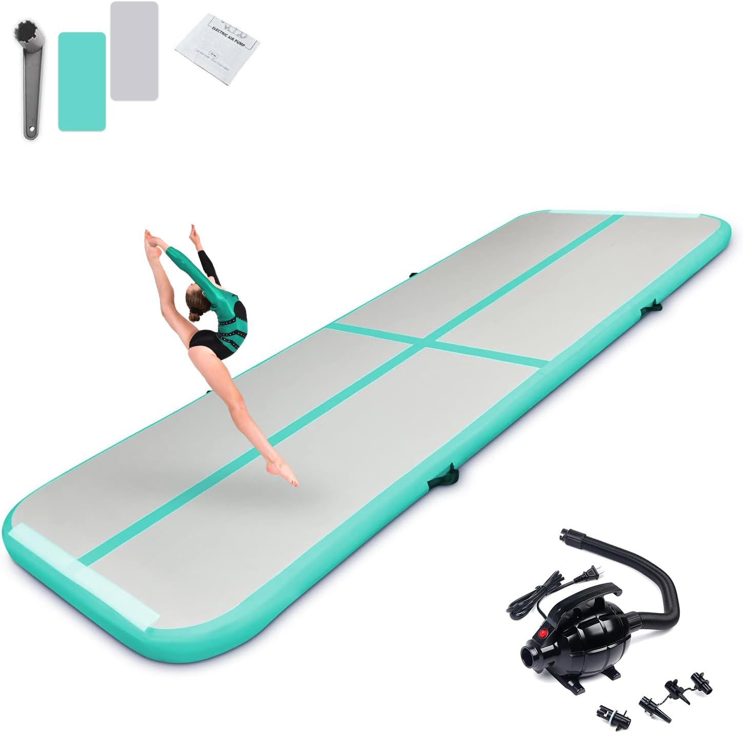 SUDOO 10ft/13ft/16ft Inflatable Gymnastics Tumbling Mat 4