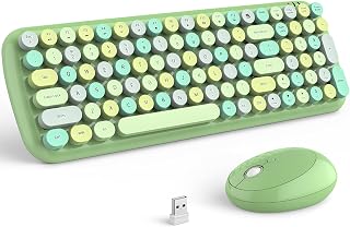 KNOWSQT Light Green Wireless Keyboard and Mouse Combo