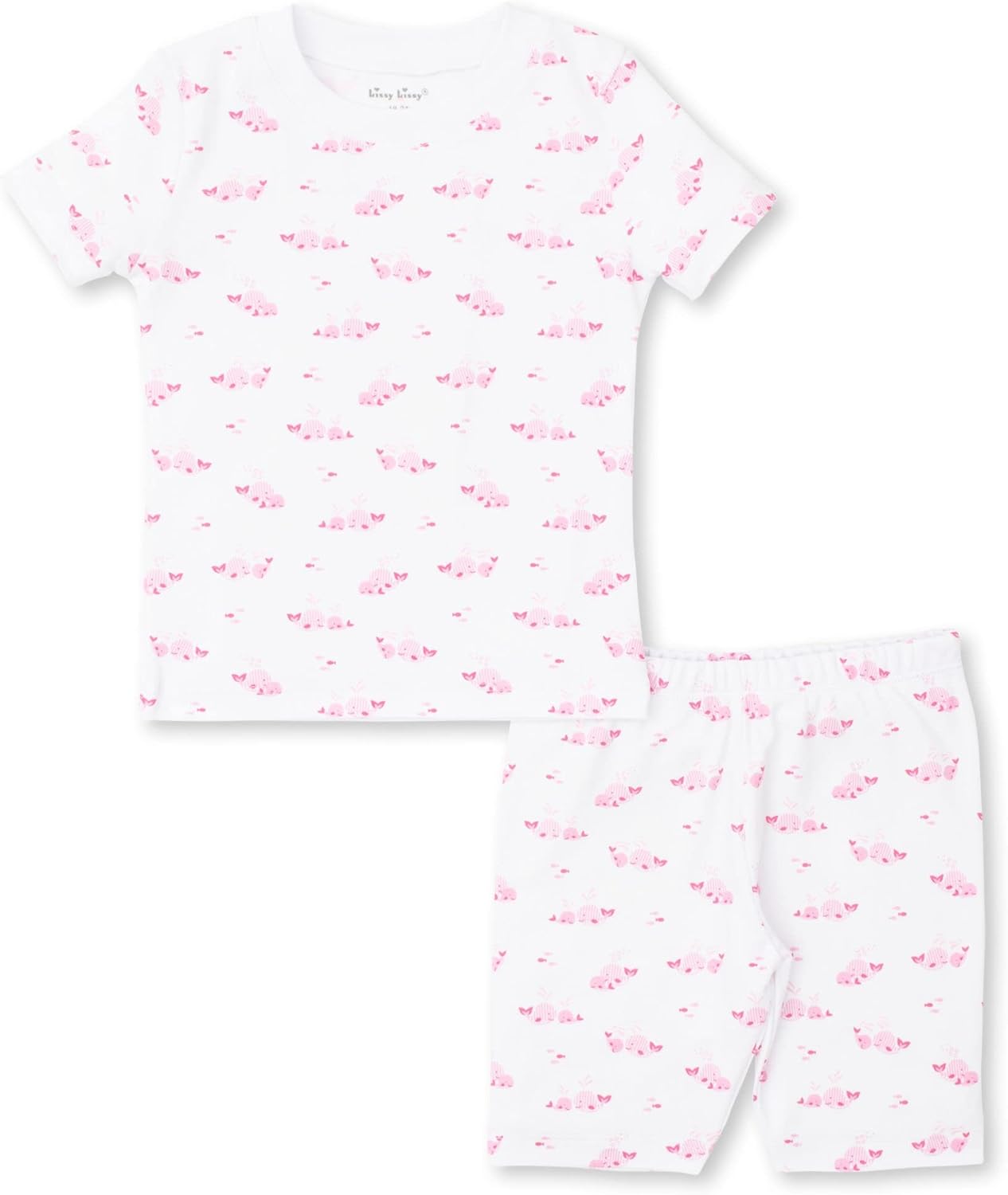 Kissy Kissy Baby-Girls Infant Whale Wishes Print Short Pajamas Set