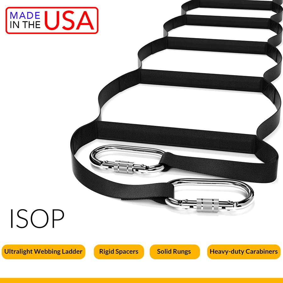 Scala Per Bambini 2 Metri - Tessuto Resistente, Moschettoni, Supporta Fino A 200 Kg - Foto 4