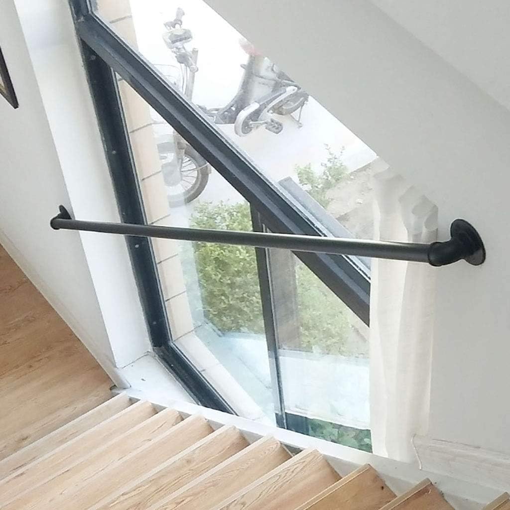 Staircase Handrail Rail Banister Kit, for Indoor Outdoor Steps Stair Railing Non-Slip Elderly External Outside Wall Support Rod Complete Kit/30Cm(1Ft)