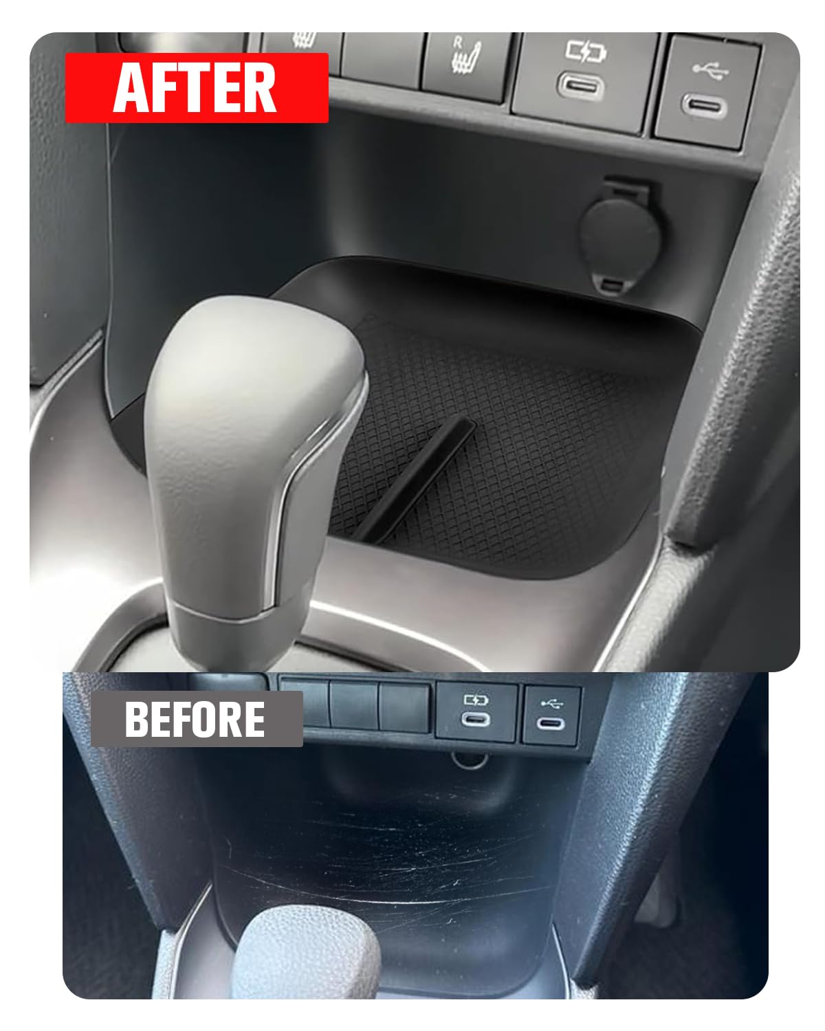 Yaris Cross Accessoires compatibles avec Toyo-TA Yaris Hatchback GR 2021-2026 et Yaris Cross SUV 2021-2026, tapis antidérapant, accessoire anti-poussière en silicone, tapis de rangement pour