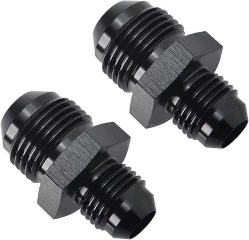 Miniatura 24 de Adaptador de unión reductor de llamarada macho 4AN macho a 3AN de aluminio negro