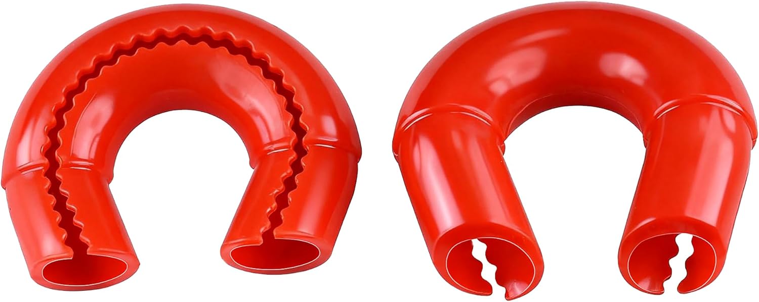 2Pcs Tow Hooks Covers Compatible with 2017 2018 2019 2020 2021 2022 2023 2024 2025 2026 Ford Super Duty F250 F350 F450, Fits for Front Tow Hooks (Red)