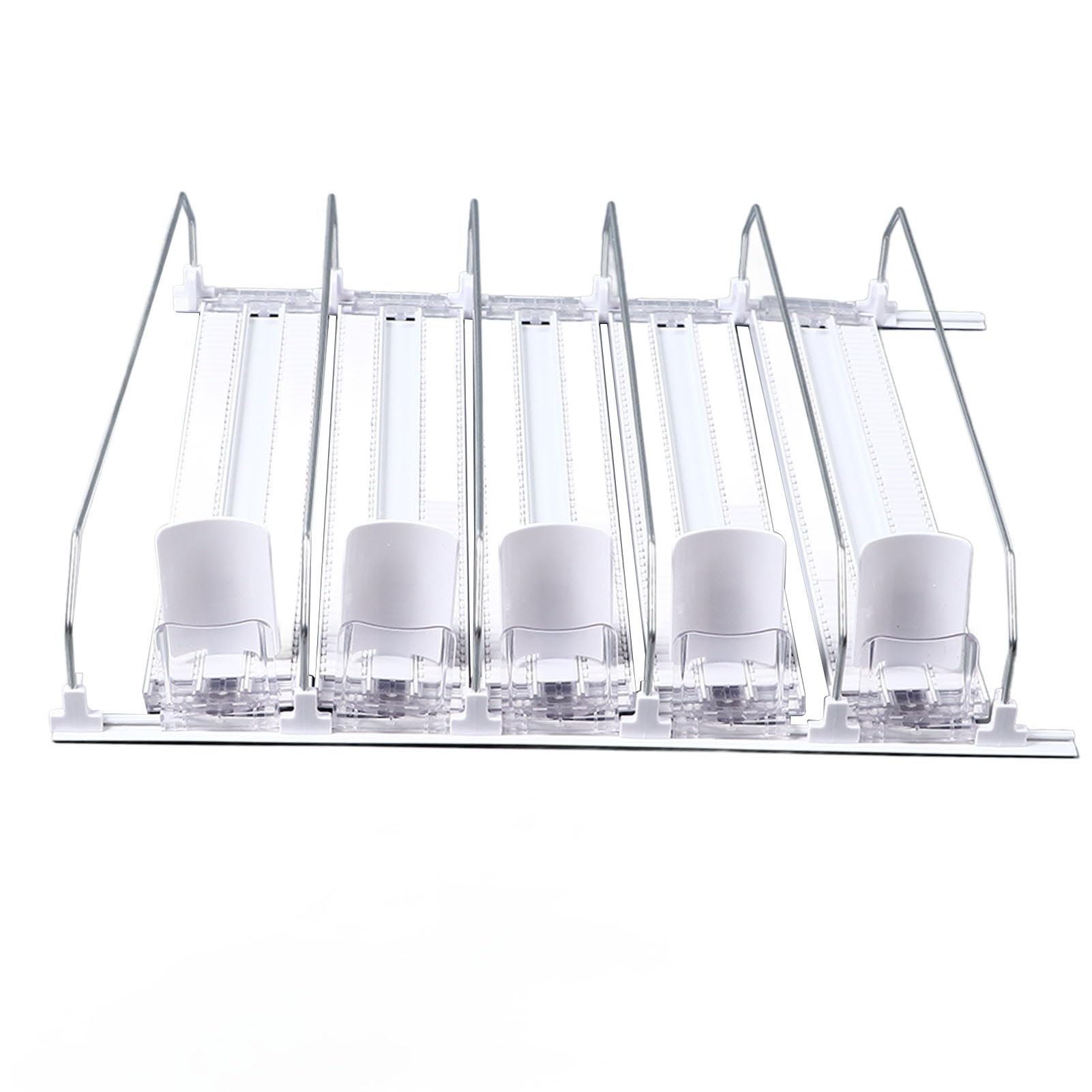 Organizador de Latas de Refresco para Refrigerador, Soporte para Bebidas Autoempujable de Ancho Ajustable, Dispensador de Refrescos de Fácil Deslizamiento, Almacenamiento (5PCS)