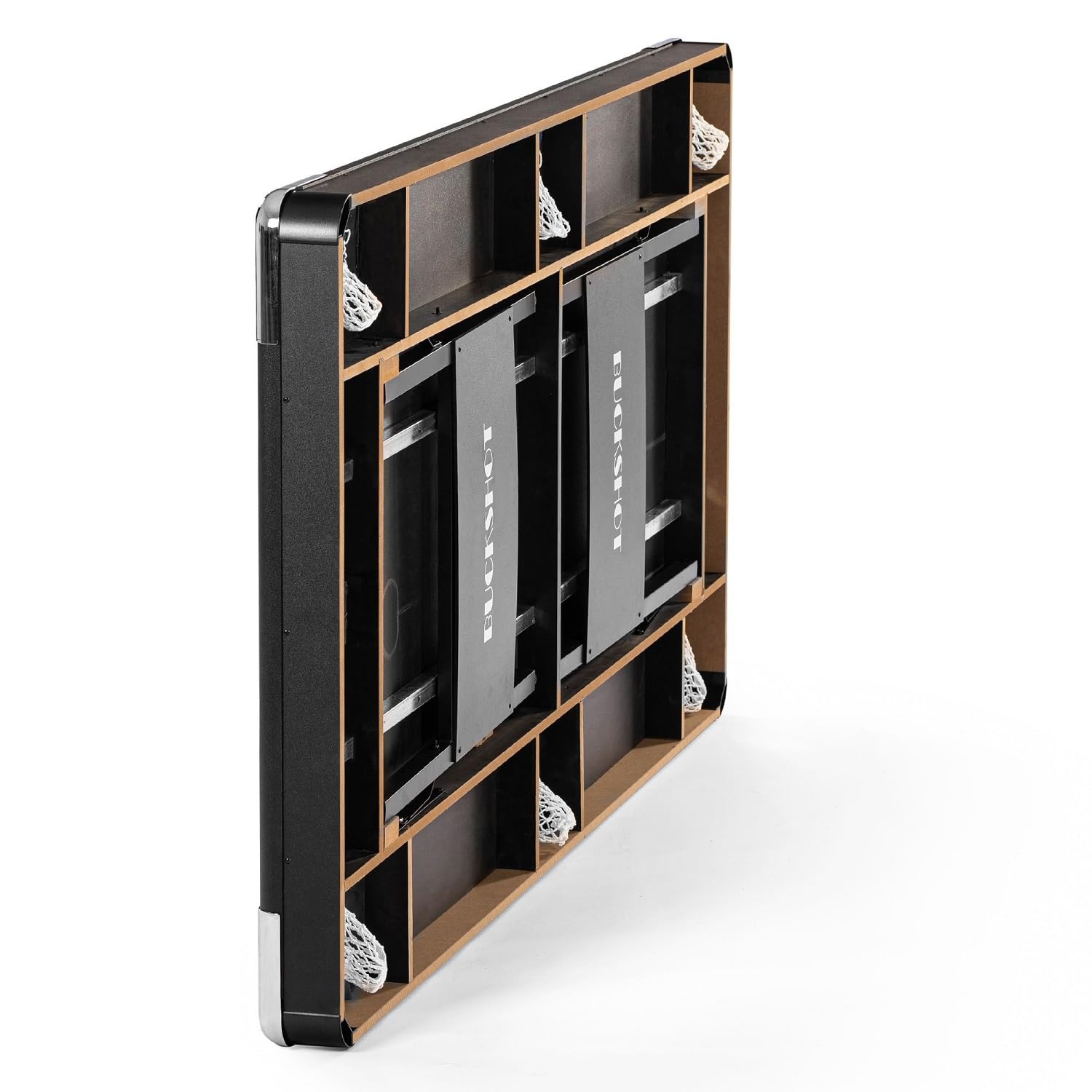 Buckshot - Tavolo da biliardo Atlanta, pieghevole, 193 x 109 x 81 cm, con accessori, biliardo da 1,8 metri, con gambe pieghevoli in metallo, blu/nero
