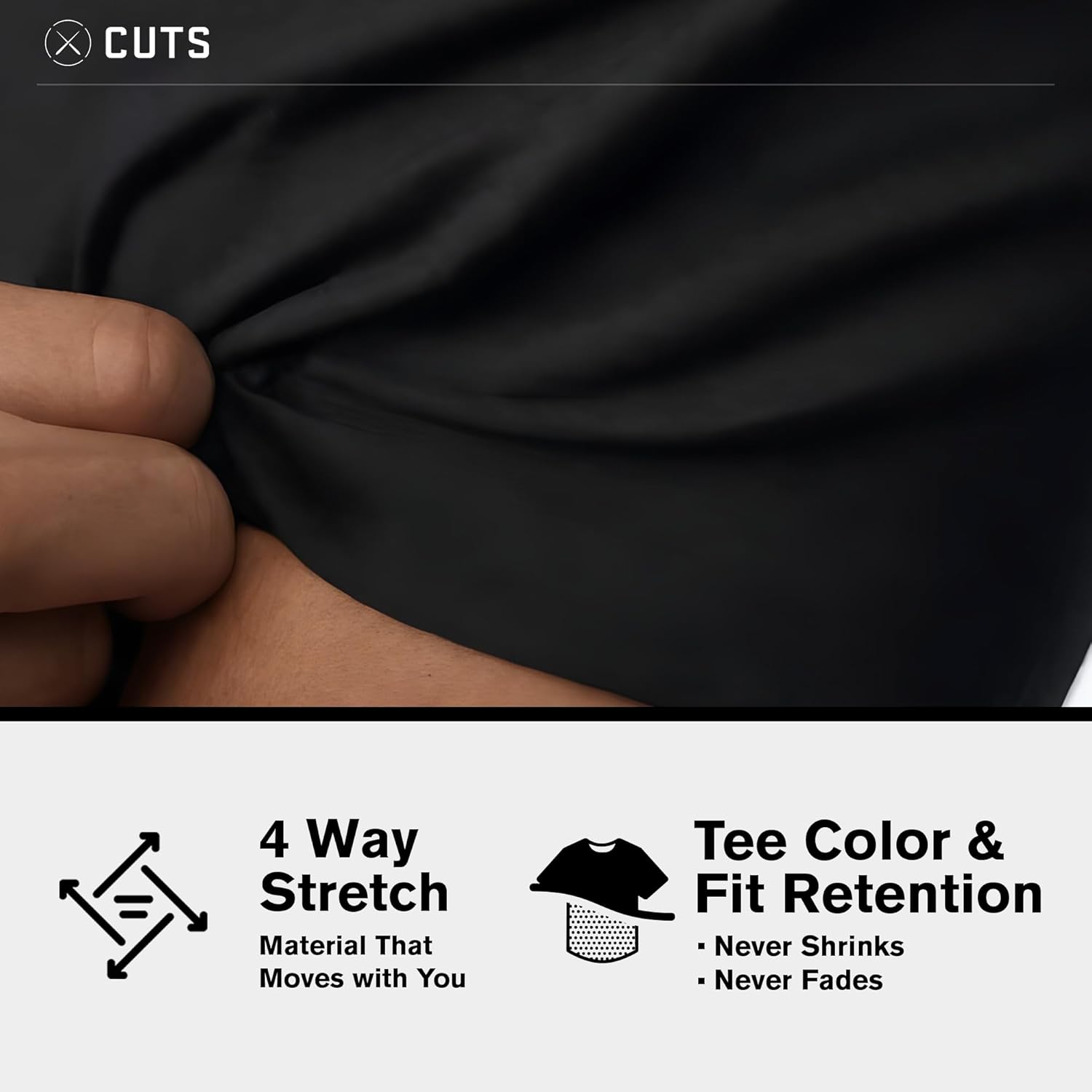 Cuts Clothing Men's Premium PYCA Pro Stretch AO Short Sleeve Polo Shirt | Classic Golf Shirts | Curve Hem, Button Collar - Image 4