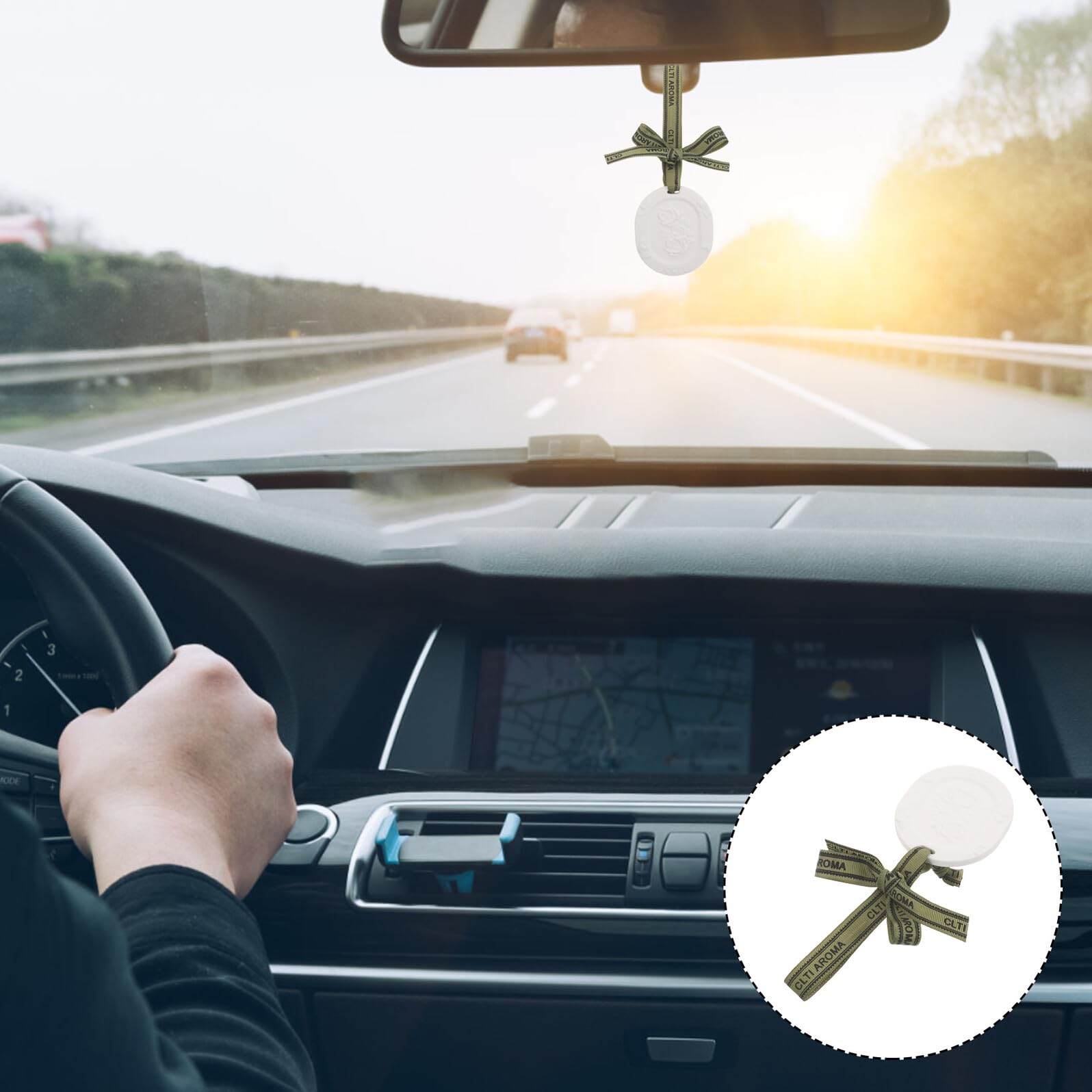 Diffusore Passivo di Oli Essenziali in Gesso 10 Pezzi con Deodorante per Auto Sospeso, Dischi Profumati per Auto, Bagno e Armadio, Profumi Delicati e Cambio Rapido per