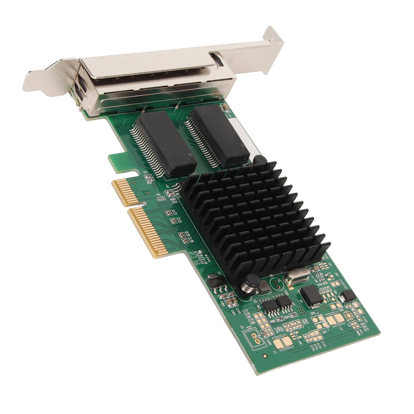 Scheda di rete PCIe a 4 porte, scheda Gigabit Ethernet, rete PCI 2.0 A con porte RJ45, computer da tavolo da 1000 Mbps, supporta aggregazione e sistemi operativi multipli